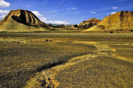 of a house in the desert