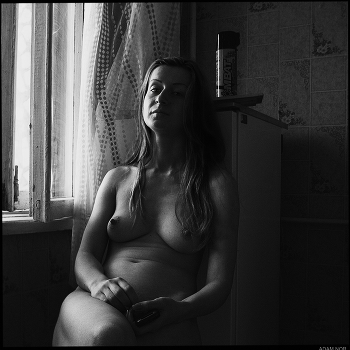 Portrait of Natalia in the kitchen
