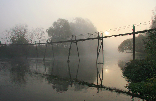 sun on the bridge