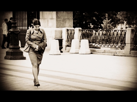 The man in the space of the city
