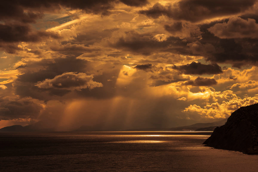 storm over the sea