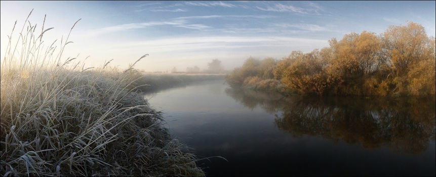 Two banks - two autumn.