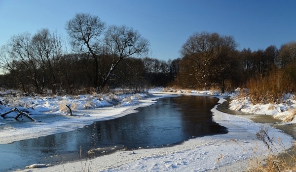 Evening on the river Plisa