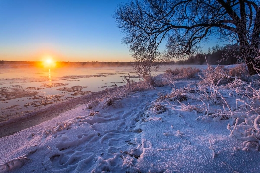Morning on the river. Vilia