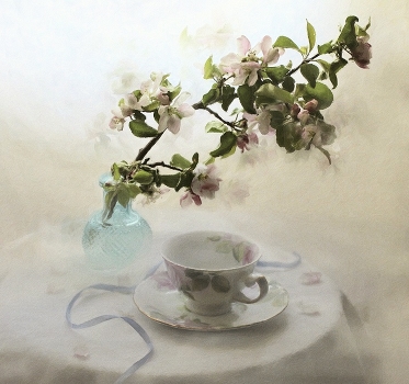 Inhale the apple blossoms ...