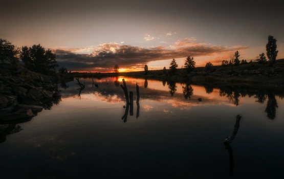 Dissolve in the sunset