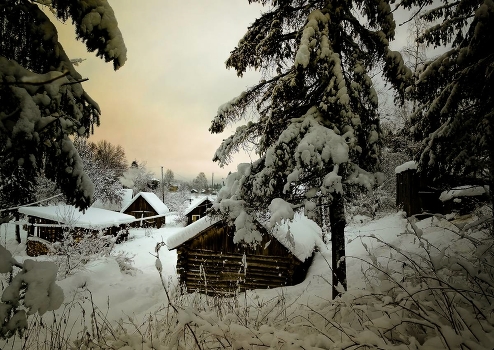 Village in the month of December ...
