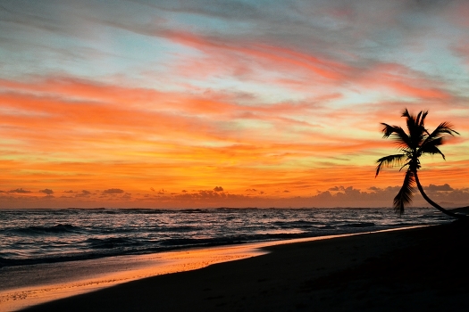 Dominikaka. Punta Cana. Dawn.