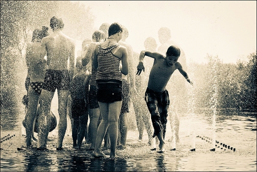 Did you see the children play with the rain