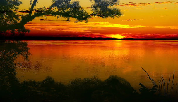 Sunrise over the river
