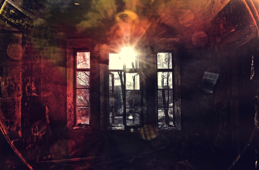 In an abandoned manor
