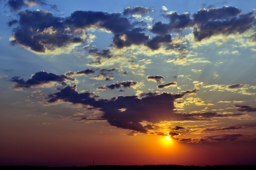 sunset on lake