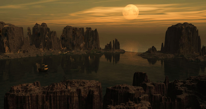 In a quiet cove ...