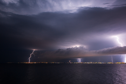 There was a thunderstorm ...