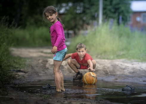 In the village