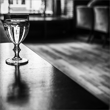 A glass of water