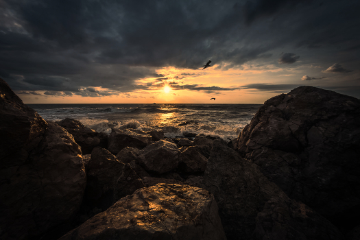 At sunset