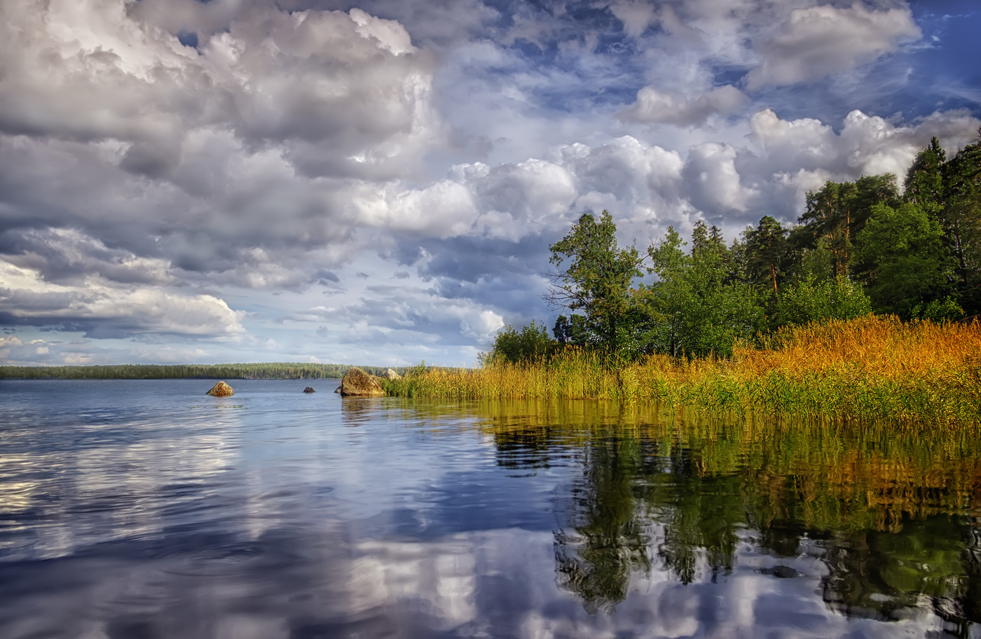 On a quiet lake
