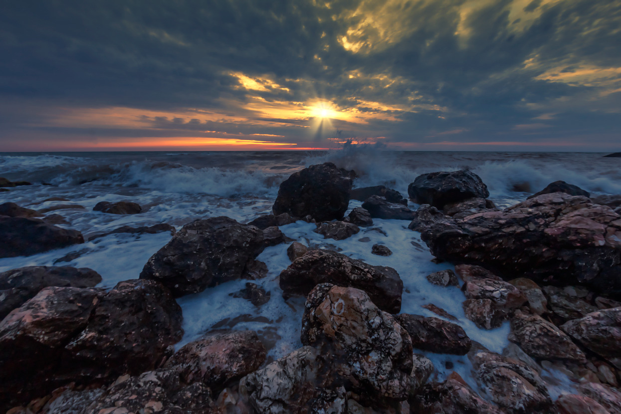 At sunset