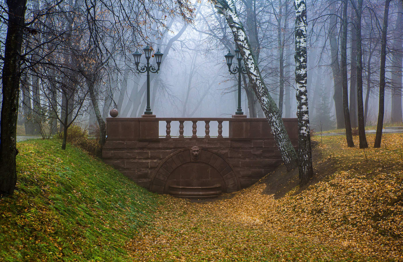 In autumn park