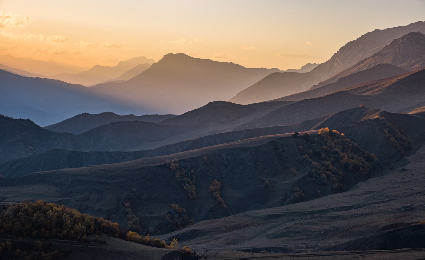 In the evening haze