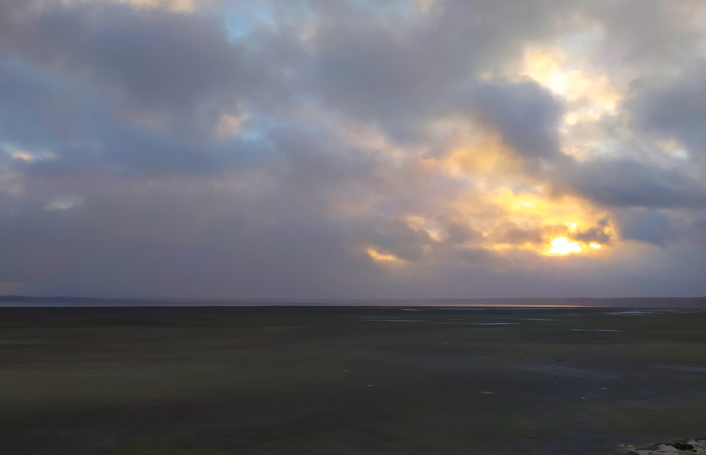 The last ray of sunset