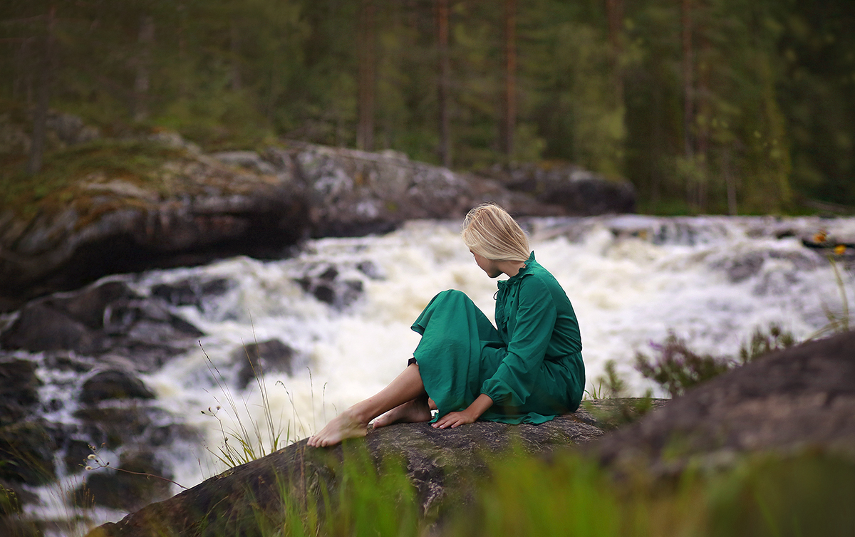 By the river
