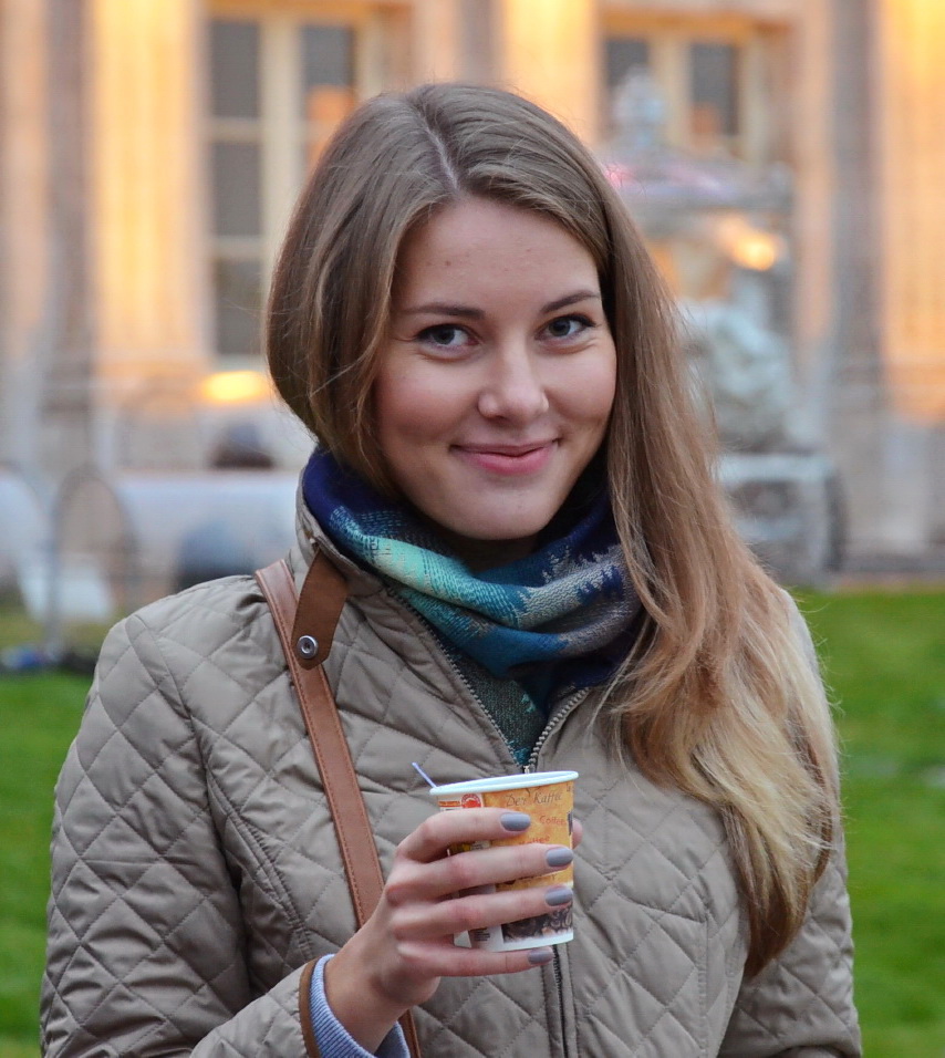 The girl with coffee
