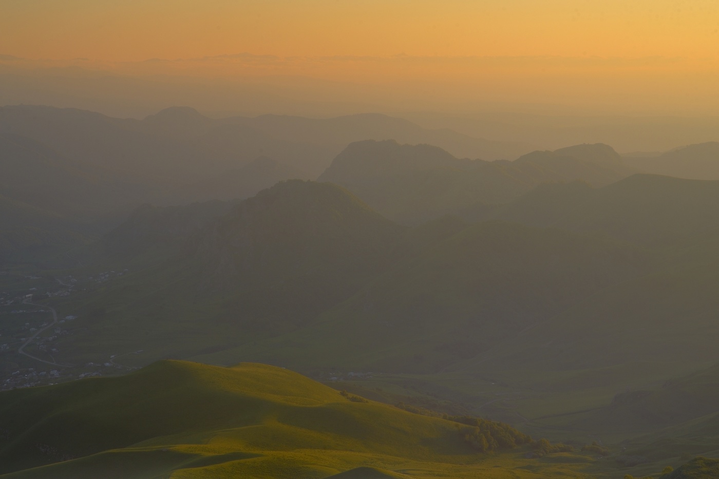 Sunset in the mountains