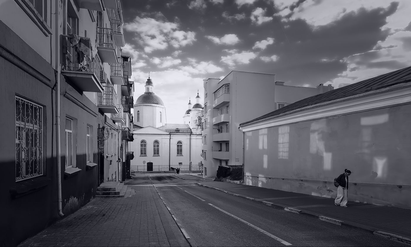 Walking through the city