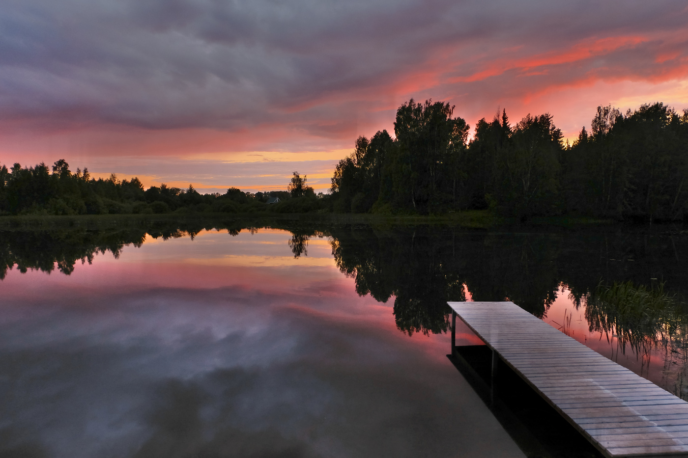 reflection of the sunset