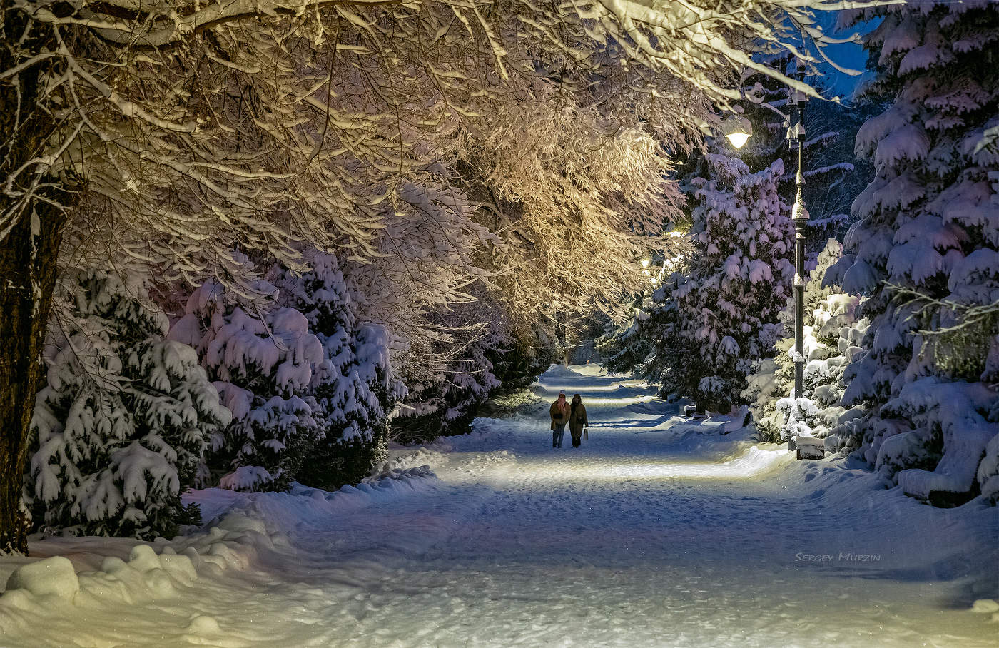 Winter evening.