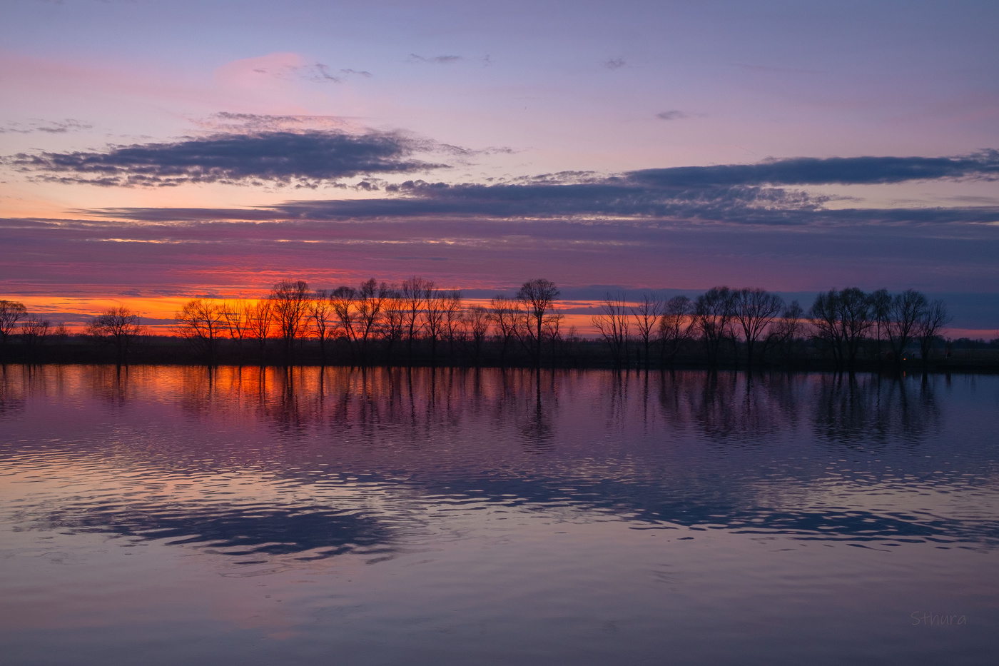In the twilight.