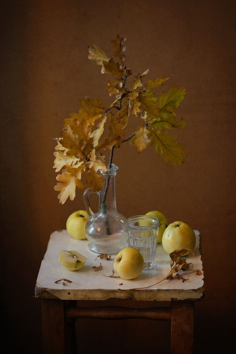 With apples ...