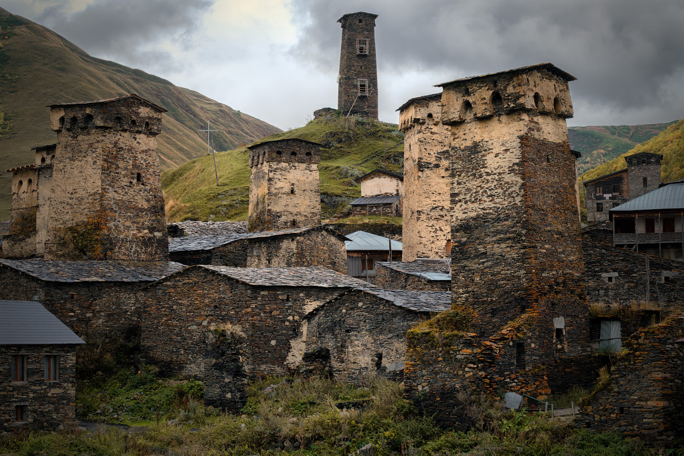 Old Ushguli In The Rain