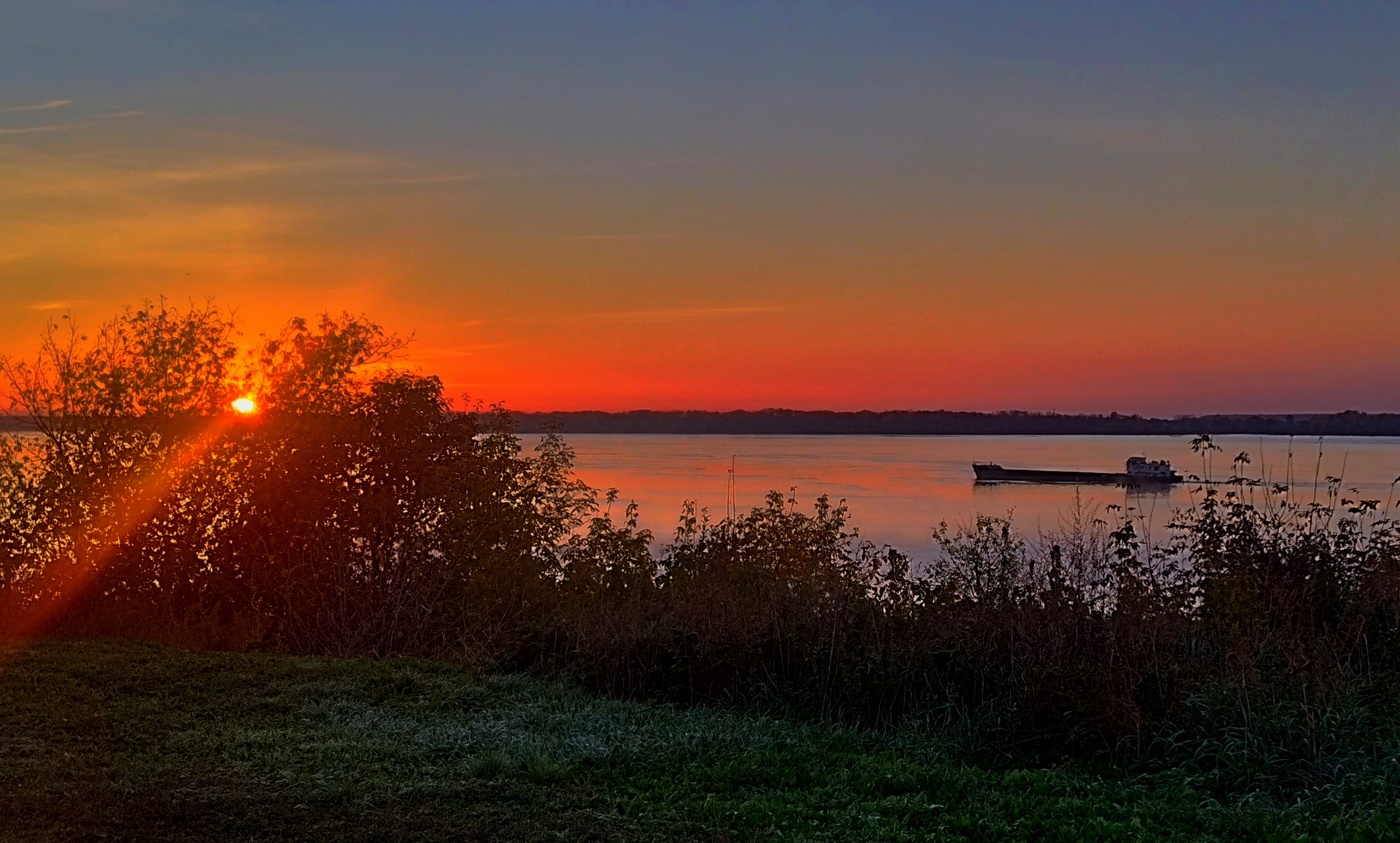 Dawn over the river