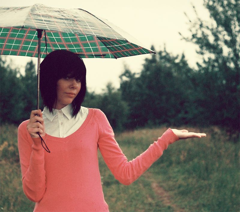 under the umbrella