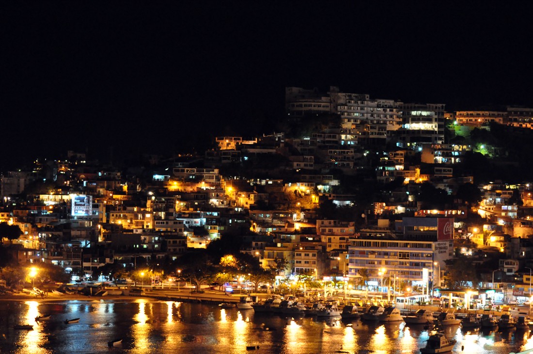 lights of the city at night