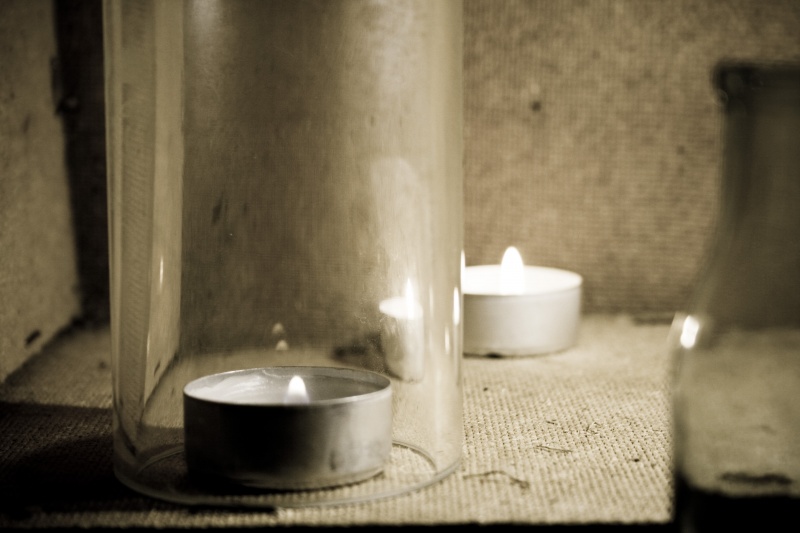 Candle in the space