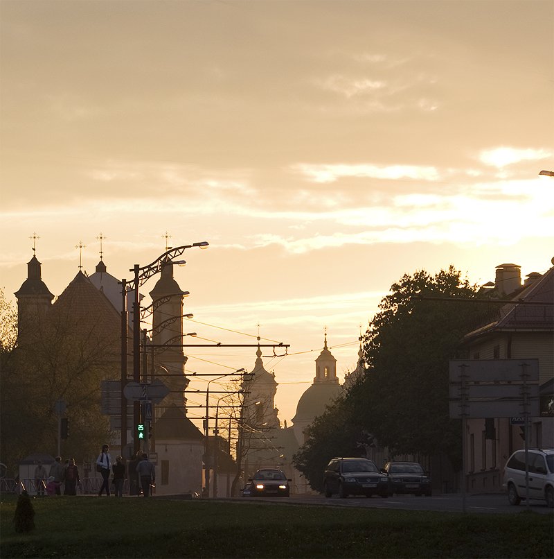 Sunset cityscape