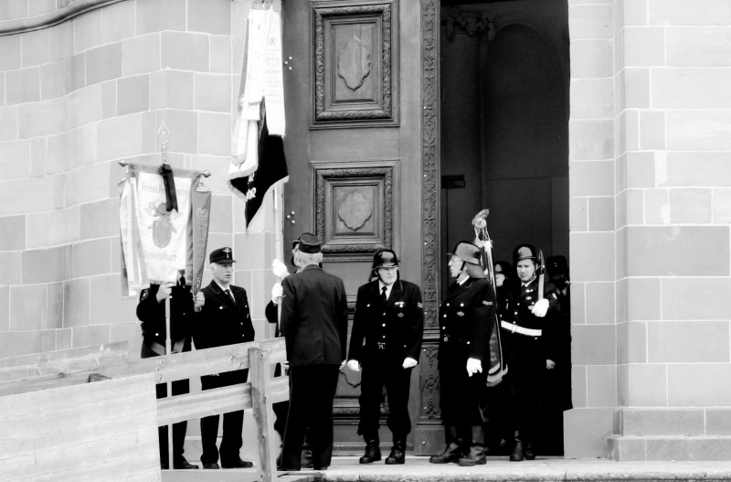 Preparing to parade