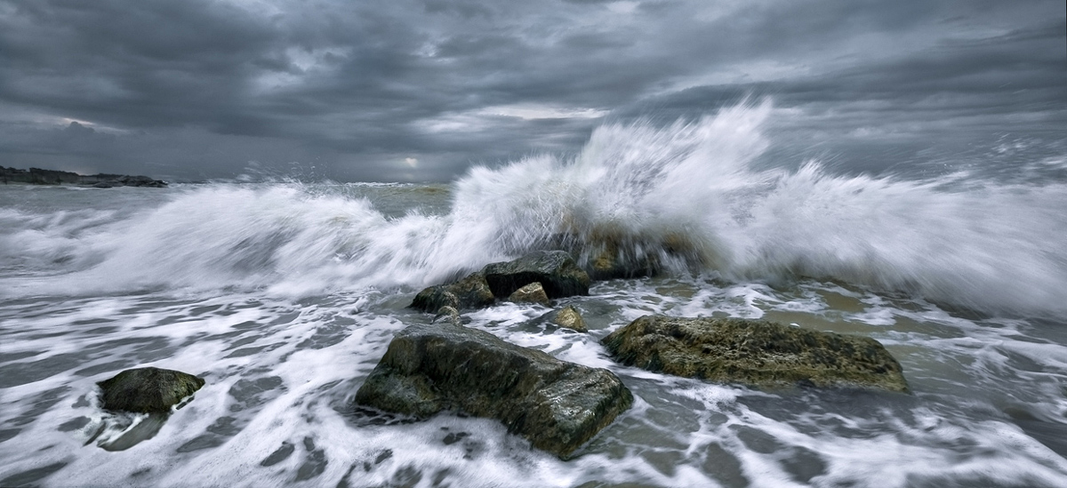 And the sea was met by the surf