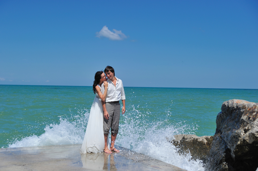 From the sea foam ...