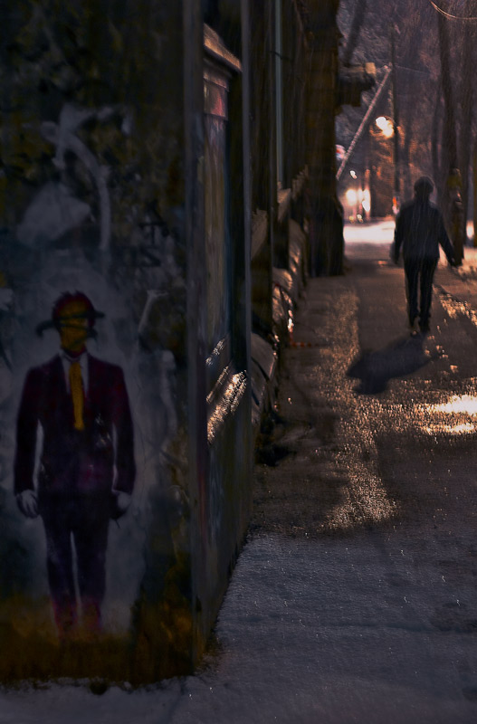 on a quiet street