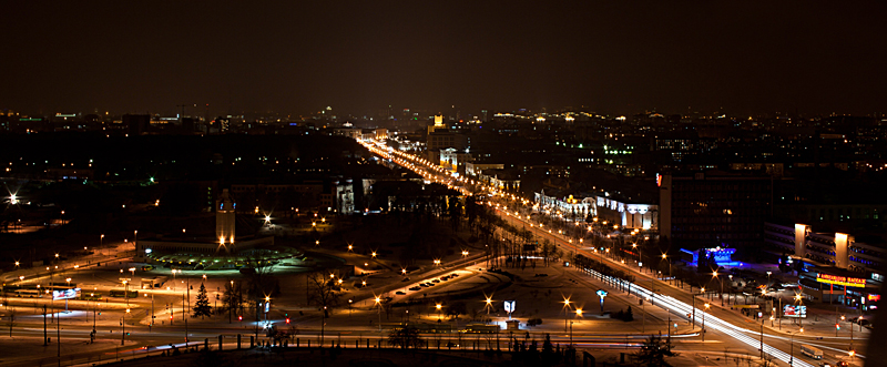 ... The bright lights - the night ...