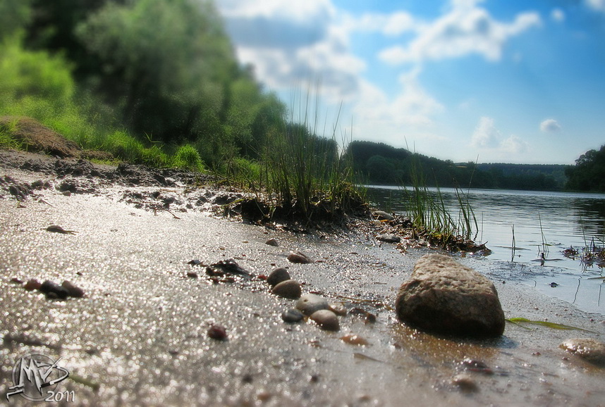 on river sand ...