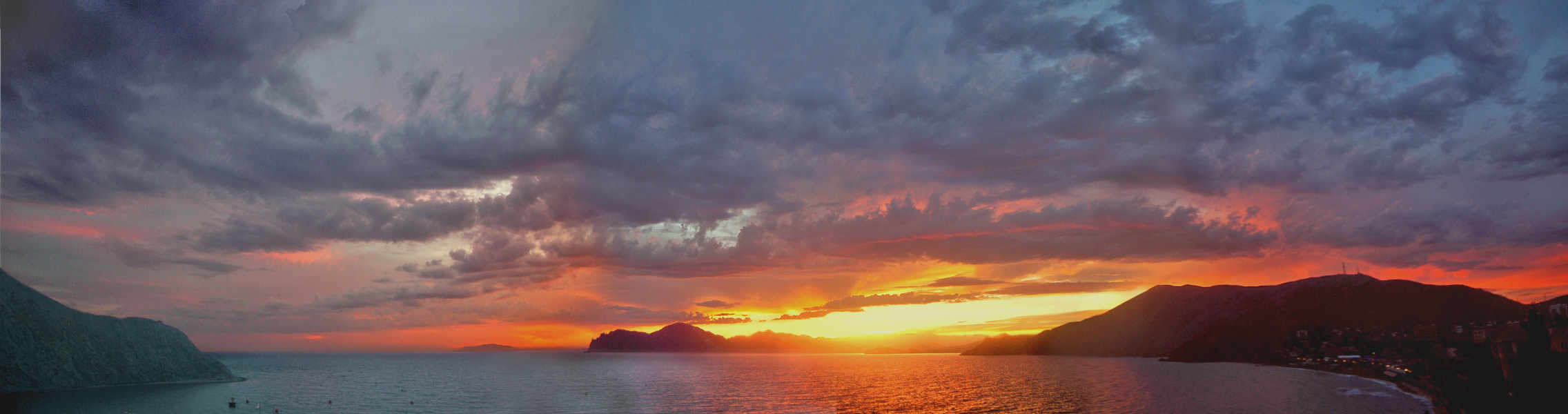 Glittering sunset