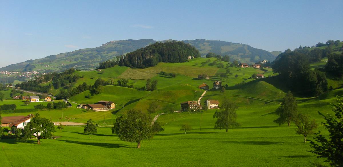 The foothills of the Alps.