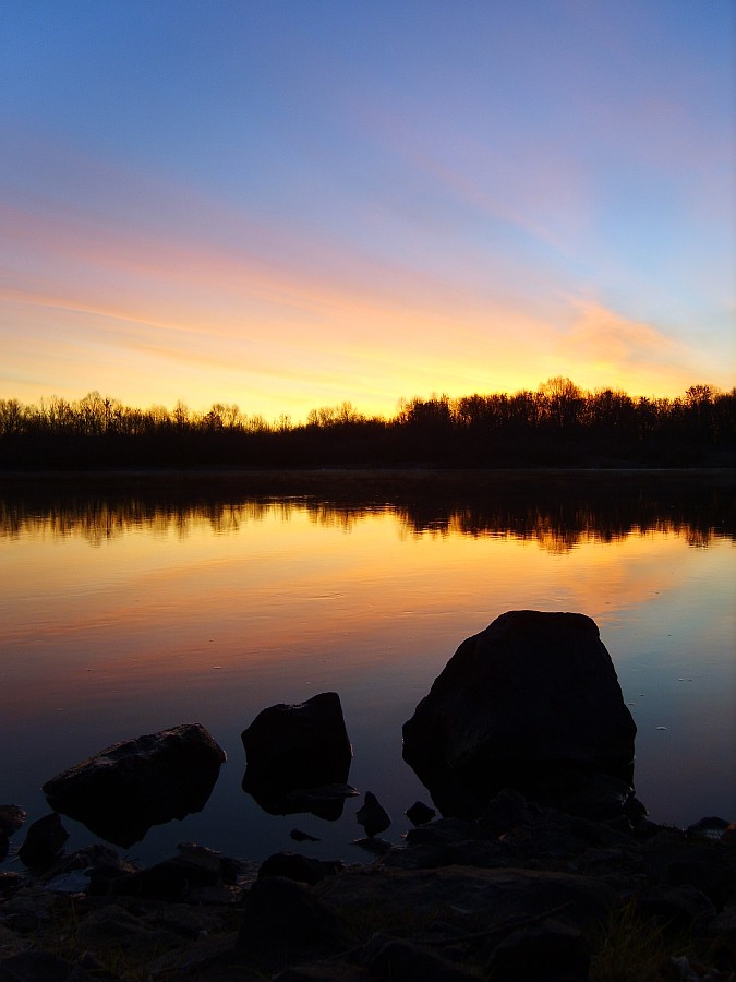 Red dawn water