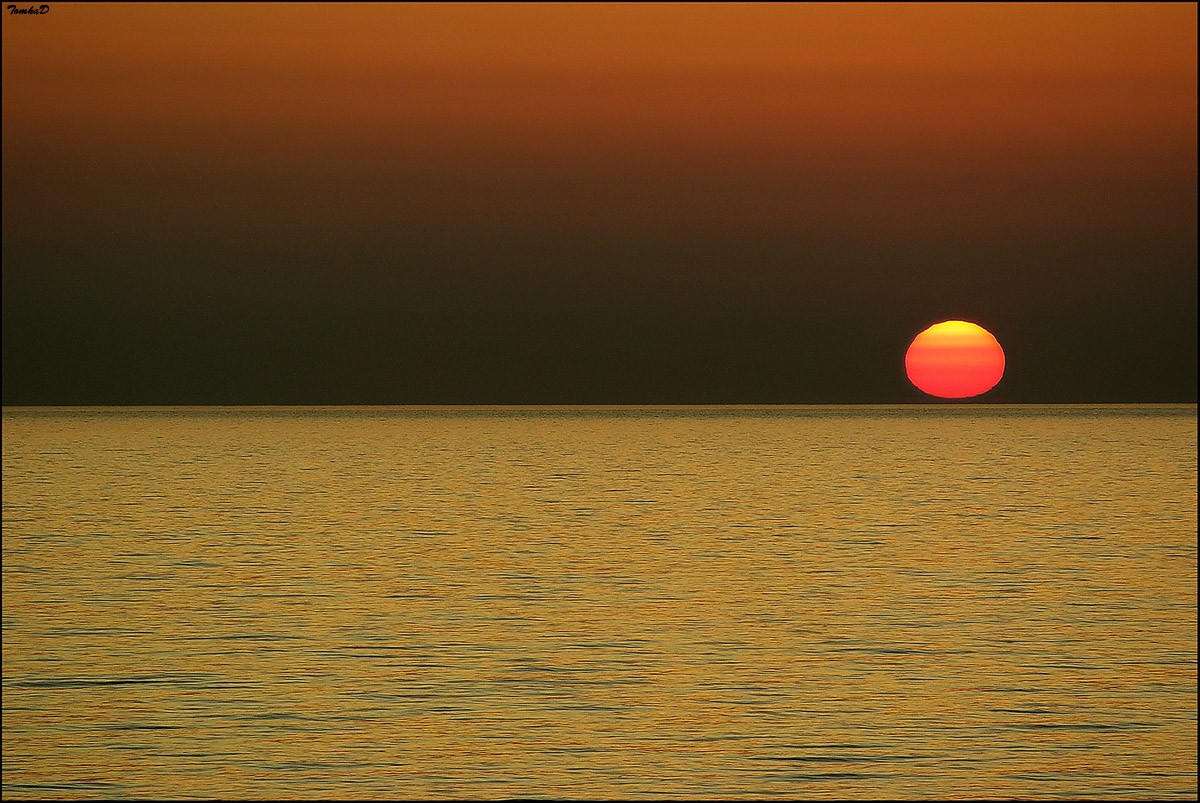 The sun cools down over the Baltic Sea
